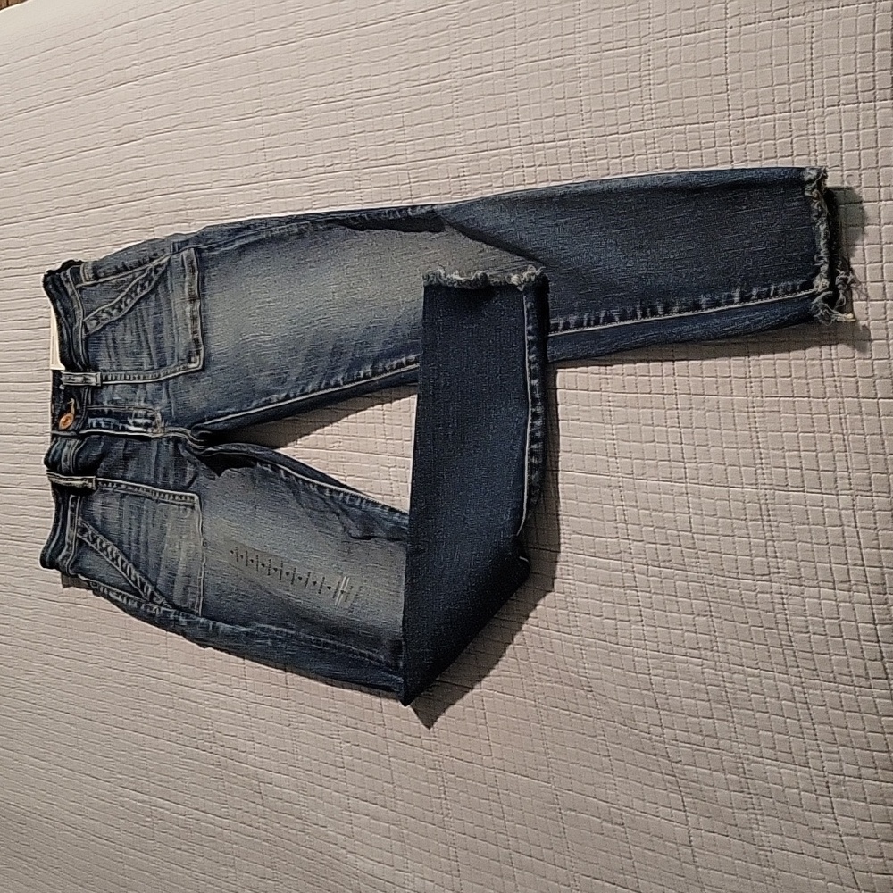 American Eagle High Rise Jeggings Cropped Next Level Stretch Size 4 New